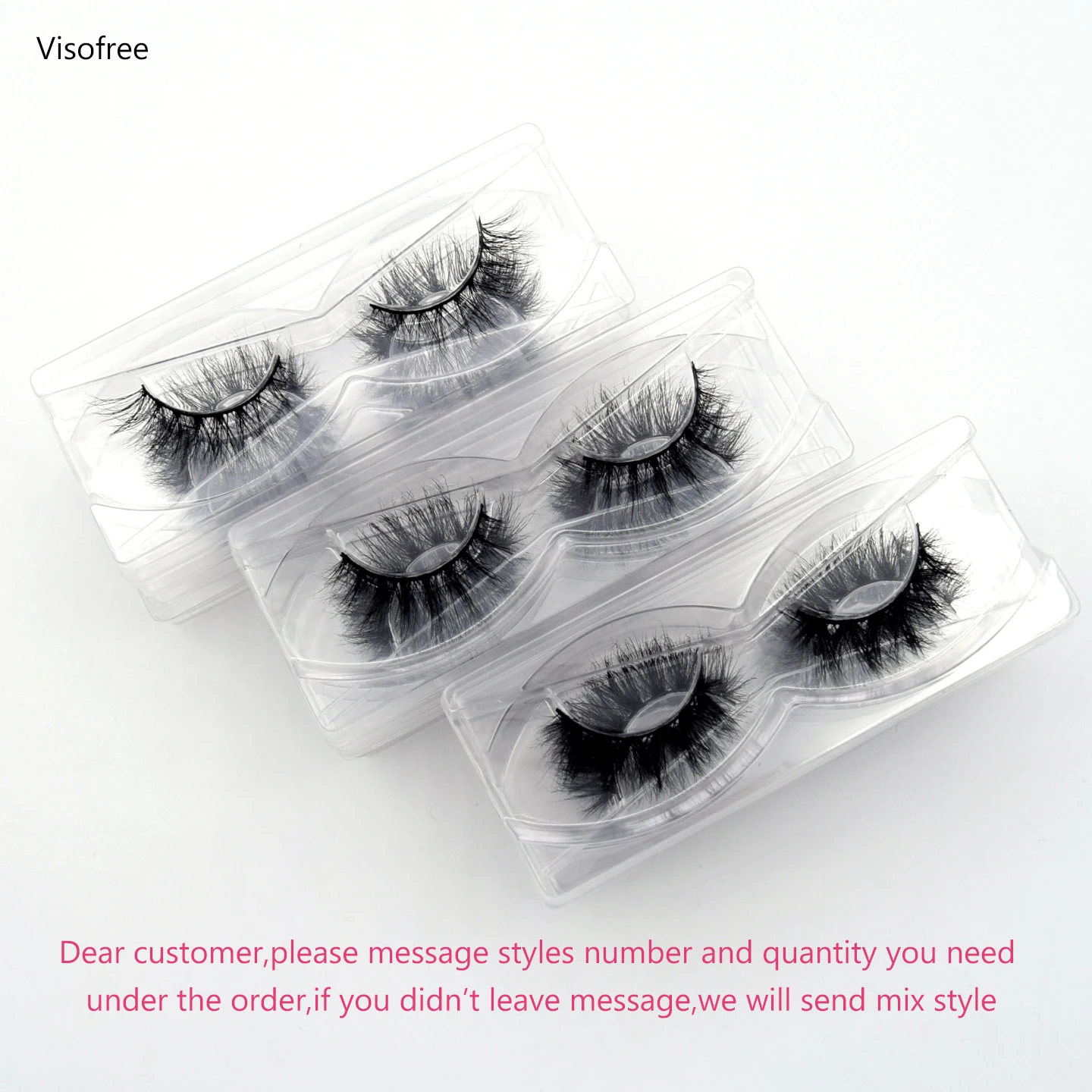 Visofree 30/60/100/120 Pairs/Lot 3D Mink Eyelashes 100% Cruelty Free Lashes Handmade Short Natural Mink Lashes Reusable Makeup