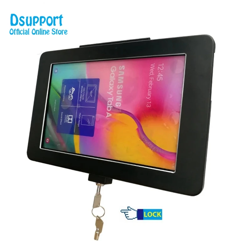 Fit for Samsung Tab A 2019 T510/T515 Aluminum Alloy Tablet PC Wall Mounted Anti Theft Design Display Stand