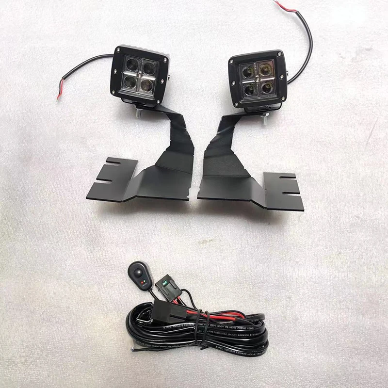 Complete LED Front Cowl Light Kit With Windshield A-Pillar Mounting Brackets For Toyota Tundra 2014-2021