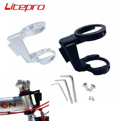 Litepro Folding Bike Front Bags Panniers Mount Block Adapter 51mm 87-98mm For Da-hon K3 k3puls 412 Sp8 Eca Fnhon 1401 gust