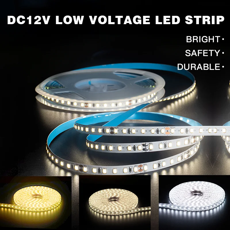 1 متر تيار مستمر 12 فولت مرنة 120 LED على قطاع 2835 أضواء مصلحة الارصاد الجوية مهرجان الطرف الديكور مصباح LED الشريط ديود الشريط