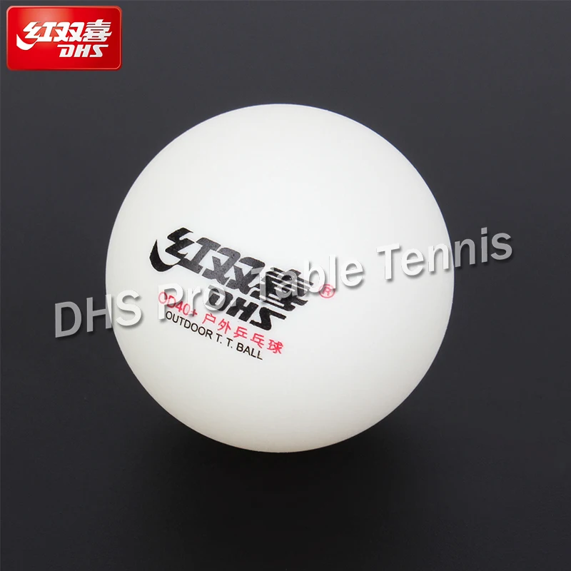 10 Balls DHS OUTDOOR (2018 New) Table Tennis Balls (All Weather, Seamed ABS 40+ Balls) Plastic Ping Pong Balls