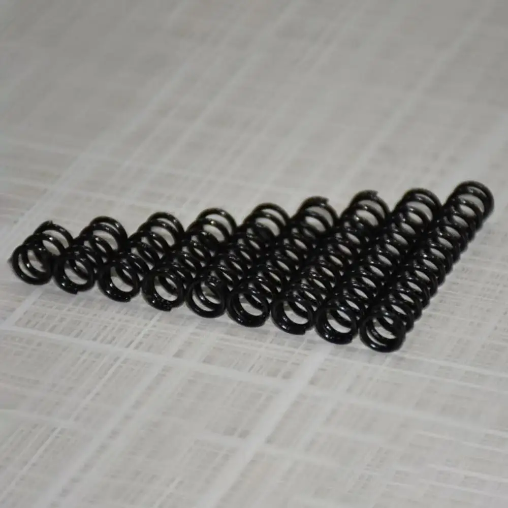 5PCS Tinggi Elastis Menghitam Musim Semi Baja Mangan Tekanan Musim Semi Kawat Dia 1.2Mm Diameter Luar 8-20Mm panjang 10-50Mm