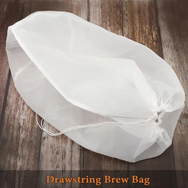 Brewing Filter Bag 120 Mesh Cylinder Shape Grain Brew Bag Nylon Straining Brew Bag for Beer Wine Making Food Grade Bucket Filter