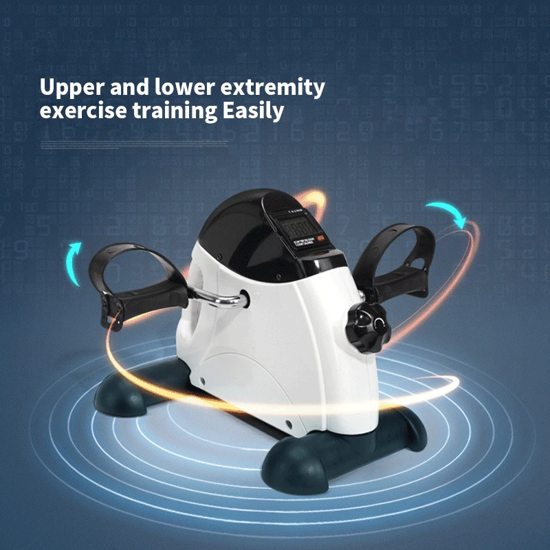 Home Mini Fitness Exercise Bike LCD Display Stepper Slimming Spinning Bike Indoor Leg Training Rehabilitation Machine