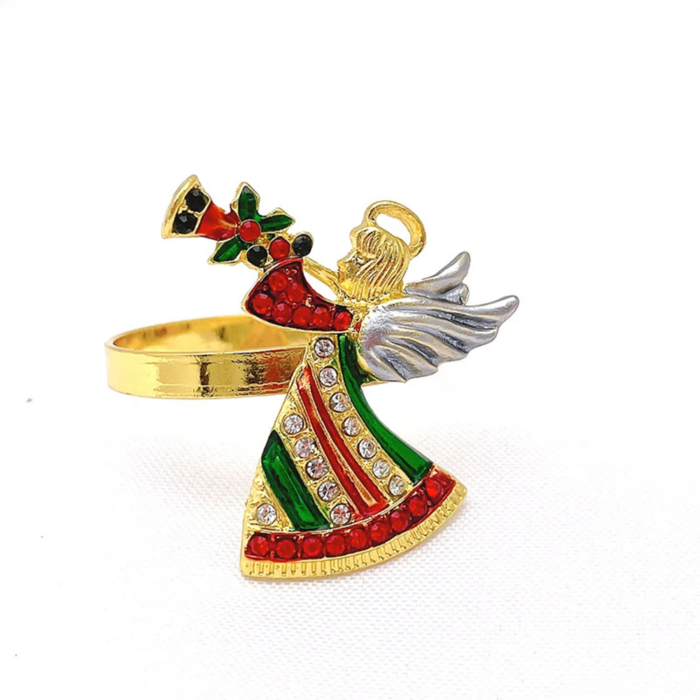 

Napkin Ring Festive Color Napkin Buckle Holders Napkin Holders Angel-Shaped Napkin Holders For Christmas Parties Wedding