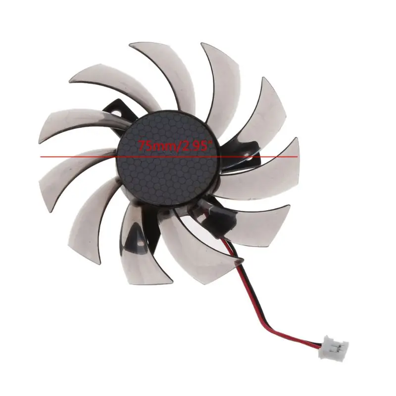 75MM PLD08010S12H 2Pin Cooler Fan Graphics Card Cooling Fan for GTX 560 460 Ti R7 260x R270X MSI 560 Ti