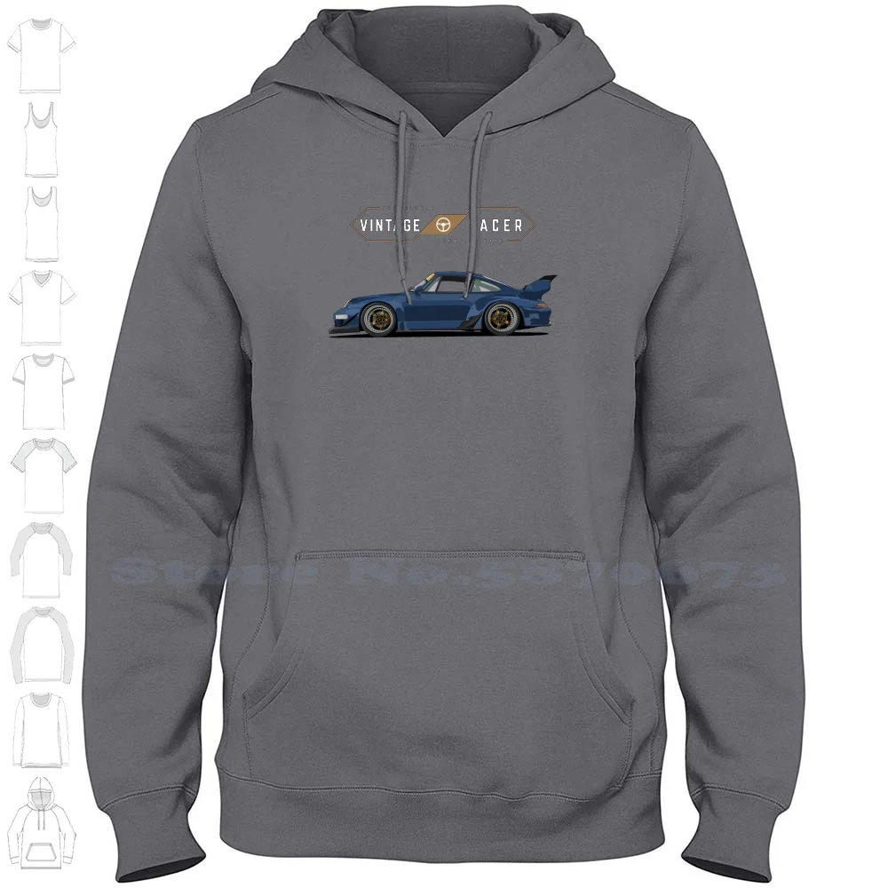 True Vintage Racer 100% Cotton Hoodie T-Shirt Rauh Welt Rwb Manga Race Racing Drift Hipster Subspeed Cars Photoshop Brushed