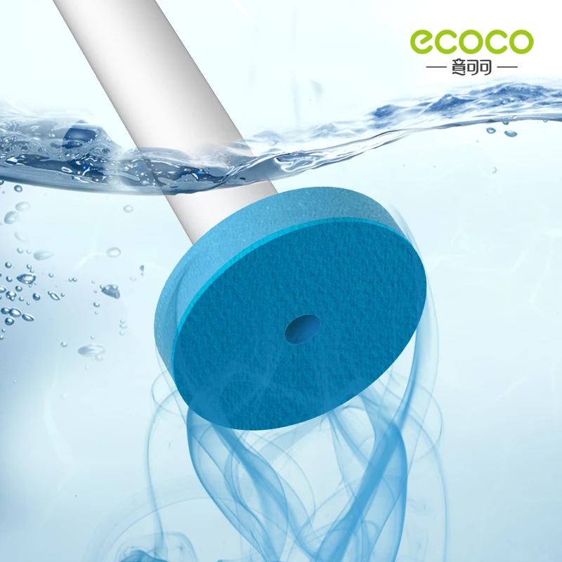 ECOCO Wall-mounted Disposable Toilet Brush Set 360 No-Dead Corner Cleaning Brush Replacement BrushHead Bathroom Accessories