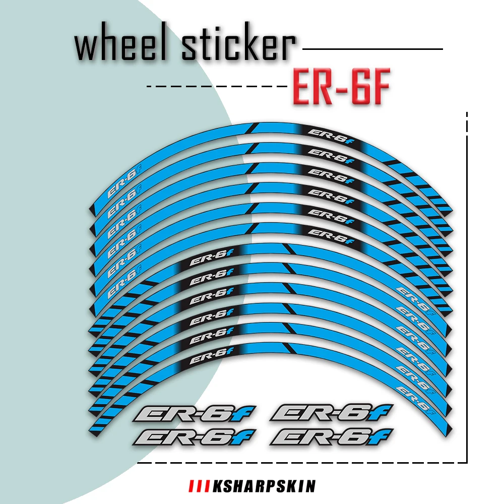 

Бесплатная доставка, наклейки на передние и задние колеса мотоцикла, отражающая наклейка на ступицу колеса, украшение для KAWASAKI ER-6F ER6F er 6f