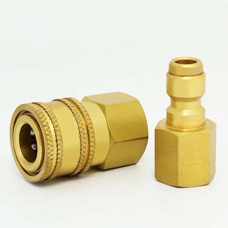 1/2 NPT Water Pipe Joint Hydraulic Quick Coupler Open Valveless Quick Joint Car Quick Joint