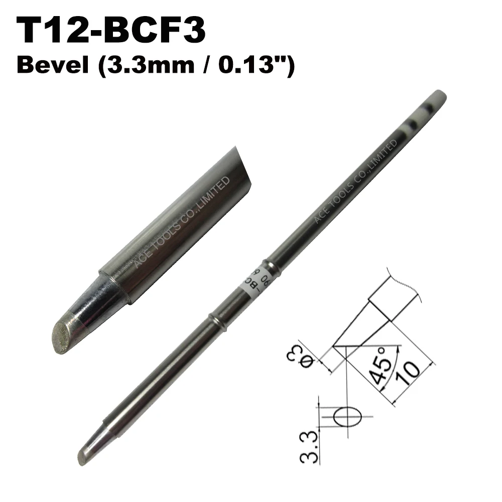 

T12-BCF3 Replace Soldering Tip for HAKKO FM-203 FM-204 FM-206 FX-951 FX-950 FX-952 FX-9501 FM-2028 FM-2027 FM-2021