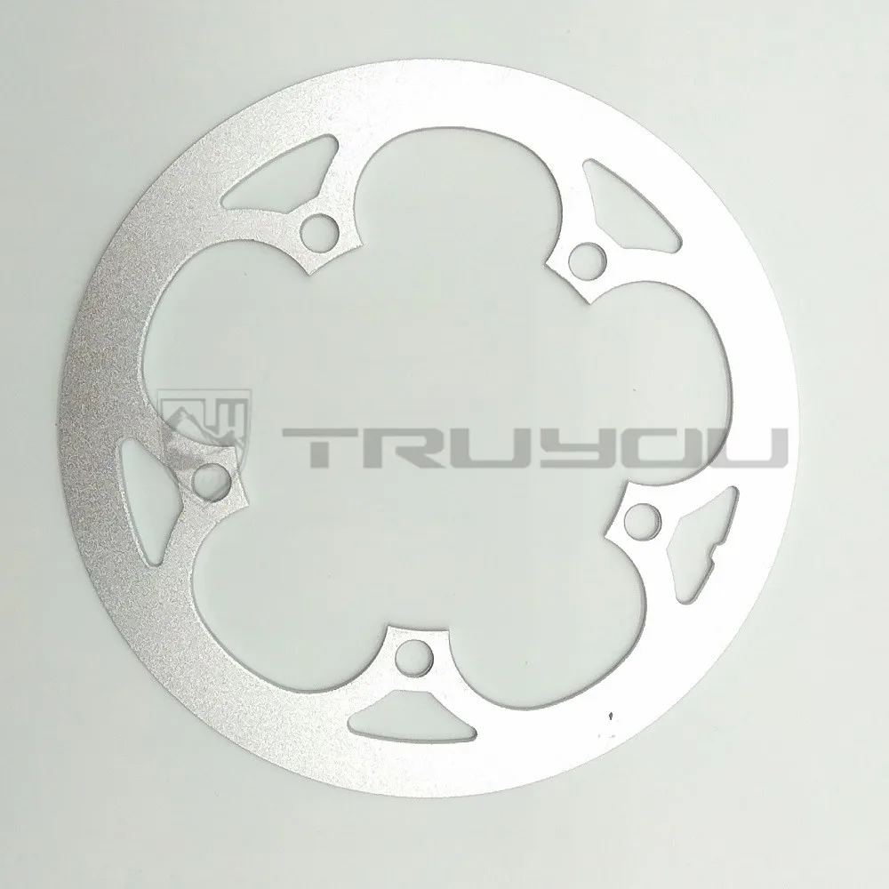 TRUYOU 130 BCD Chain Wheel Guard Folding Bike Chainring Cover Silvery Aluminum Alloy Road Bicycle Protective Plate