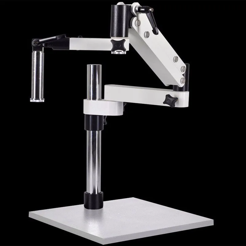 Fold Gimbal Swing Arm Microscope Articulating Stand With Table For Stereo Microscope Mobile Phone Soldering PCB Repair