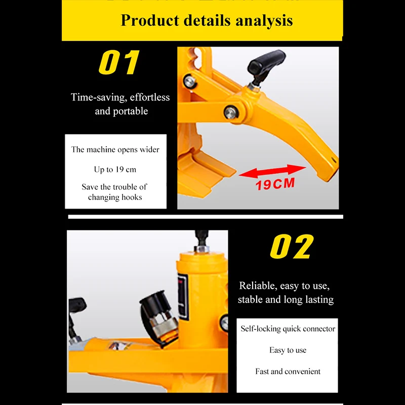 Forklift Tire Tyre Picker Pneumatic Portable Tire Press Pneumatic Hydraulic Car Auxiliary Arm Tire Scraping Machine Tire Changer