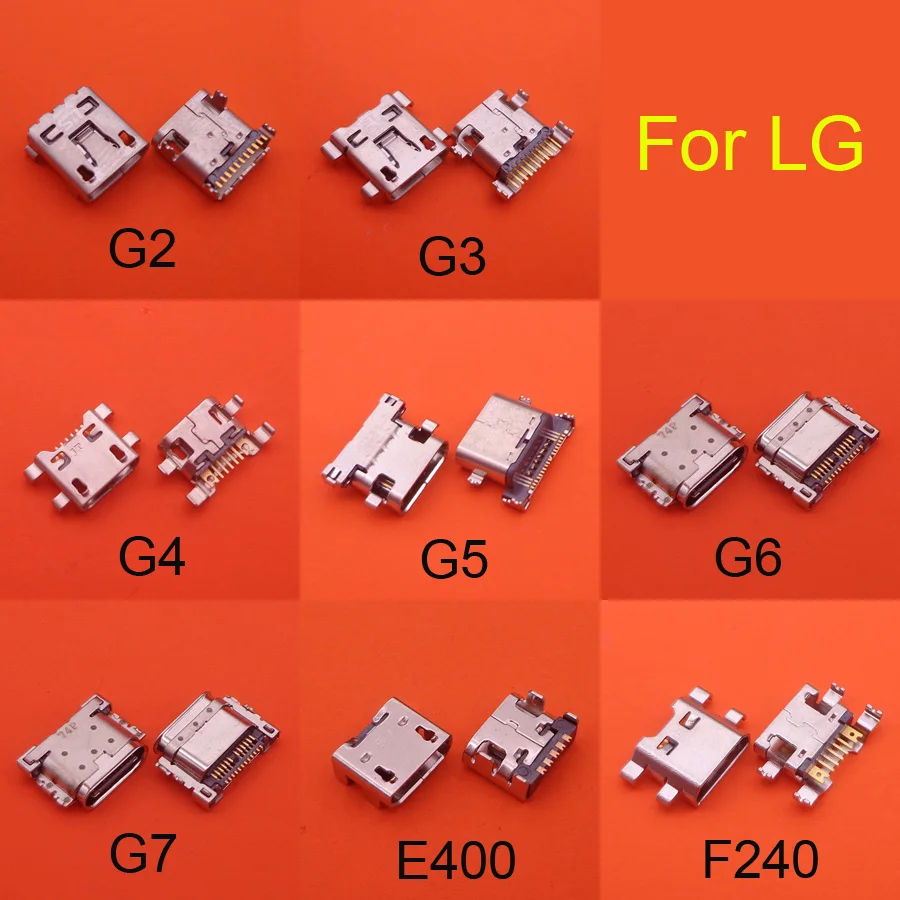 10PCS For LG G2 G3 G4 G5 G6 G7 E400 F240 5/12/18PIN Micro USB Charging Connector Patch Insert Inner Spare Part Data Socket Plug