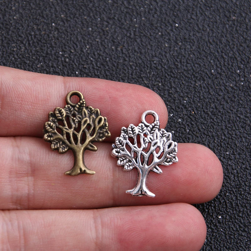 20pcs/lot Free Shipping New Antique   Charm Mini Tree Pendants Fit Jewelry Making 16*21mm