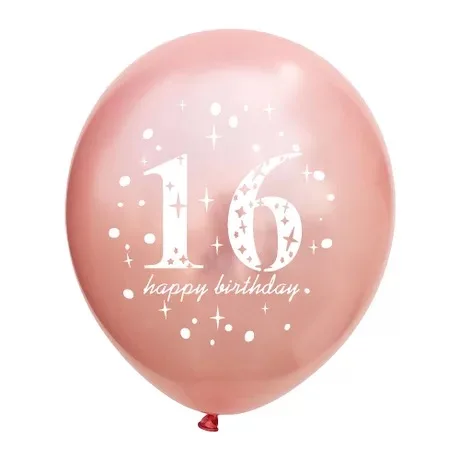 15 قطعة/المجموعة 16th بالونة عيد ميلاد سعيد ديكور الذهب والفضة النثار بالونات اللاتكس لعمر 16 سنة عيد ميلاد احتفال الديكور #5