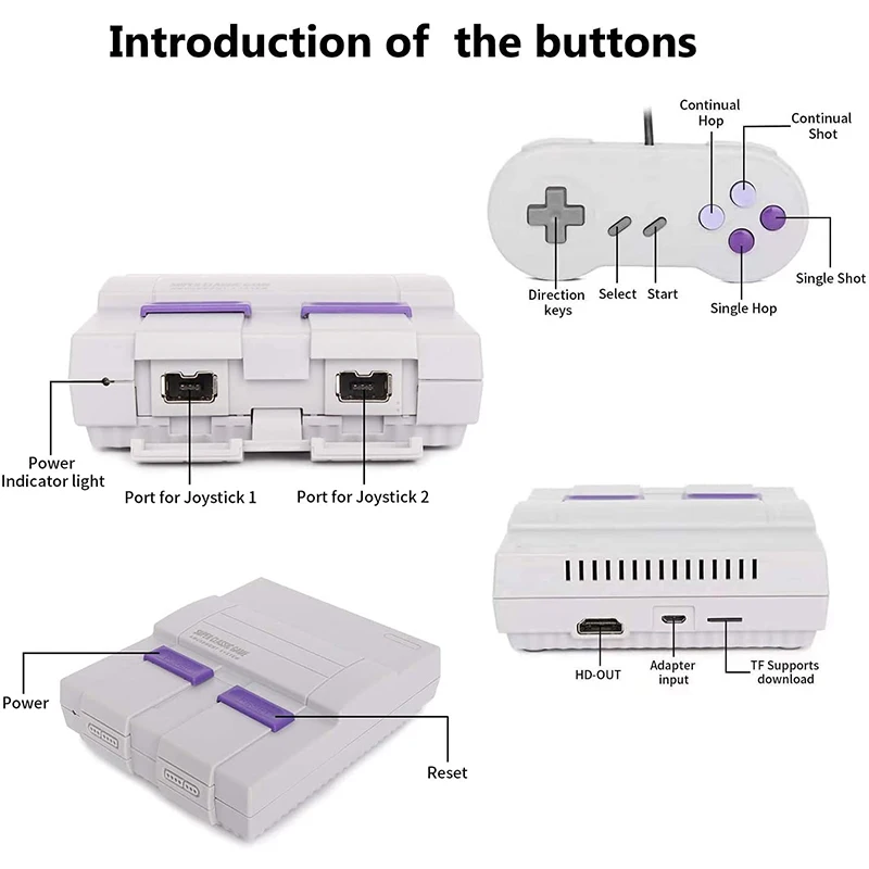 Consola de videojuegos Retro superclásica de 8 bits, TV familiar integrada, 620/660 juegos NES, salida AV, reproductor de juegos portátil, regalo