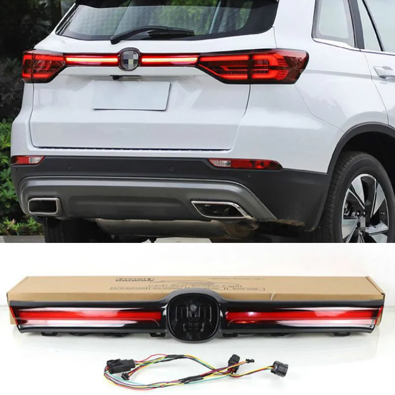 Car LED Rear Fog Lamp Brake Light Dynamic Turn Signal Reflector Rear Bumper Trunk Tail Light For CHANGAN CS75 2018-2020