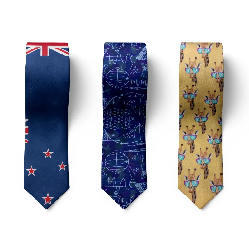 Nation Flag Ties For Man New Slim Casual Classic Polyester Necktie Fashion Men Tie for Wedding Christmas Party Male Tie Neckwear