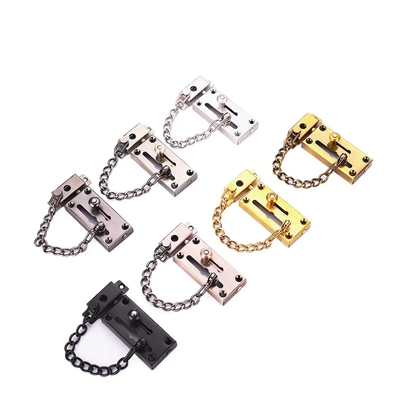 

1PCS Stainless Steel Security Door Chain Lock Anti-theft Slide Bolts for Hotel Living room Bedroom Door Latch Furniture Hardware