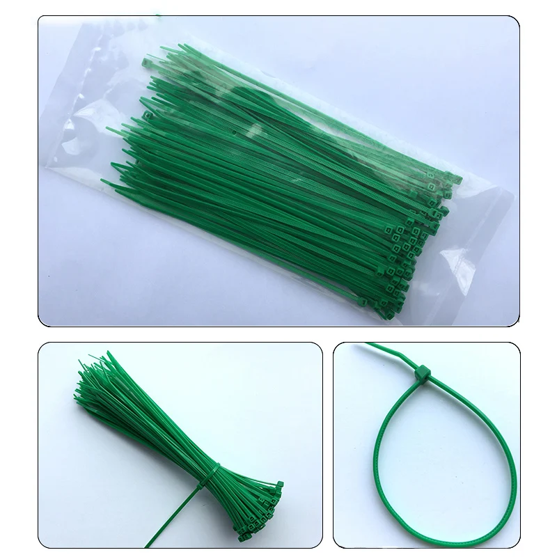 100 Buah 11 Warna 3*150 Mm Plastik Zip Dasi Mengunci Diri Nilon Kabel Lengan Ikatan Hitam Kawat Mengikat Bungkus Tali UL Bersertifikat