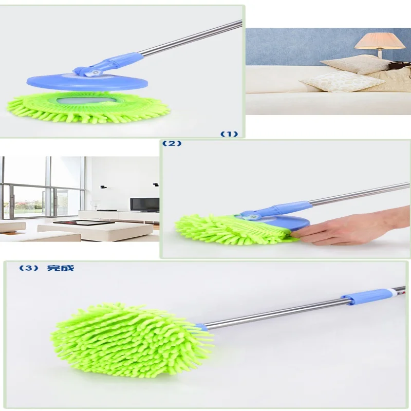 Replacement Mop Heads 360 Spin Round Shape Standard Size Easy Wring Spin Mop Refill Chenille Mop Head Mop Accessories clean tool