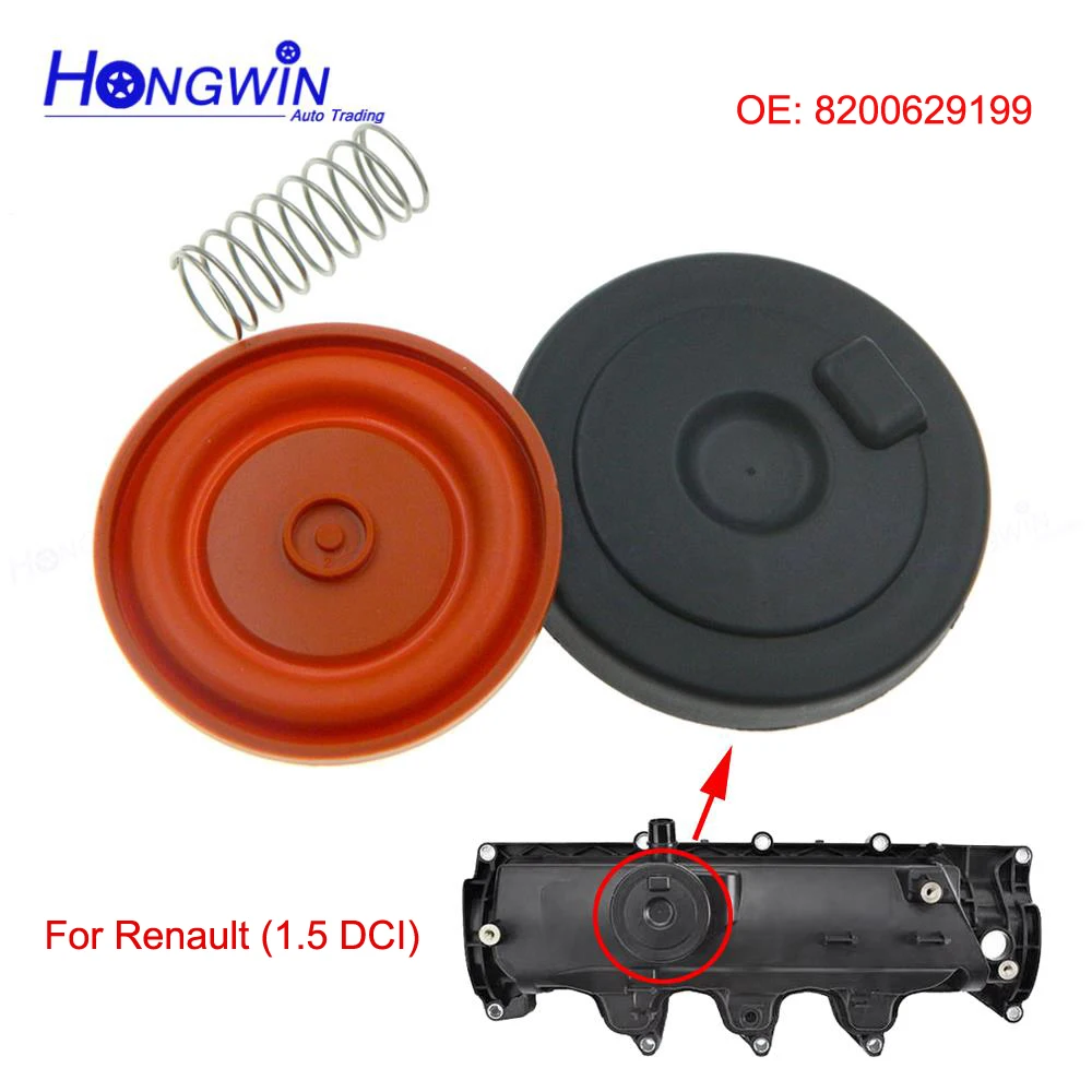 8200629199 PCV Valve Cover Repair Kit Valve Cap With Membrane For Engine K9K Renault Kangoo Dokker Lodgy Megane DACIA 1.5 DCI