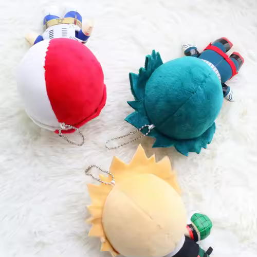 15CM My Hero Academia Anime Izuku Midoriya Katsuki Bakugou Shouto Todoroki Plush Pendant Toy Soft Plush Doll Gift - Image 2