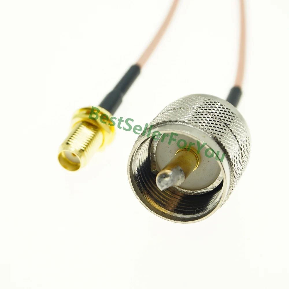 

SMA Female Nut Bulkhead to UHF Male PL259 Plug RG316 Coax Low Loss Jumper RF Cable