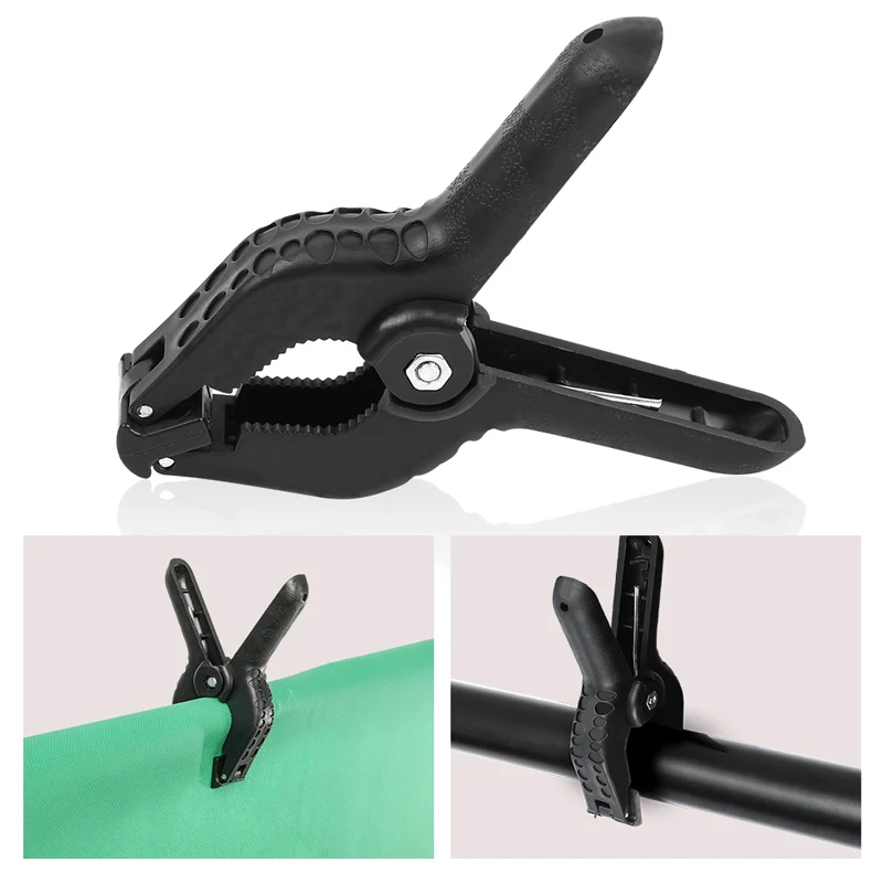 SH 12pcs nuova Clip di supporto per supporto a molla per fondale in plastica resistente di alta qualità per piastra di sfondo per fotografia