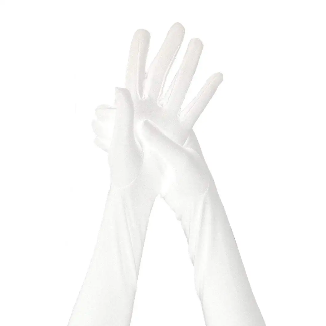 Opera Satin Long Gloves Classic Sun Protection Gloves Wedding Bride 2022