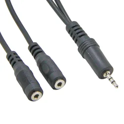 Breakout Cable 2m, 2.5mm Stereo Male to Dual 2.5mm Mono Female Audio Cable, Y Splitter Cable for Speaker and Headphone