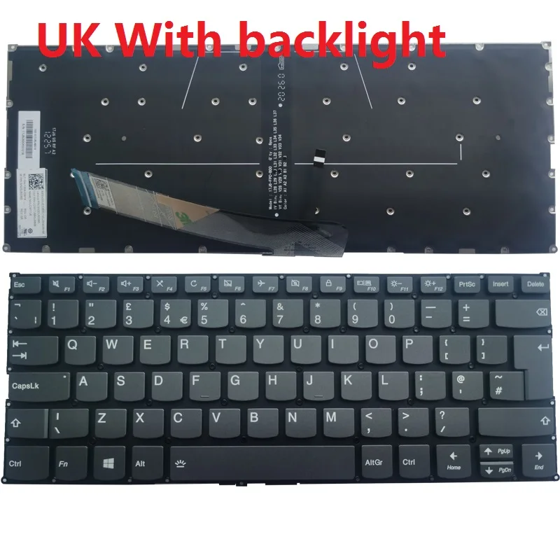 Teclado de ee. Uu./reino unido/SP/español para LENOVO Yoga 530-14ARR 530-14IKB 530S-15 530S-15IKB 530s-15ISK 30S-14 C340-14IWL, C340-14IML