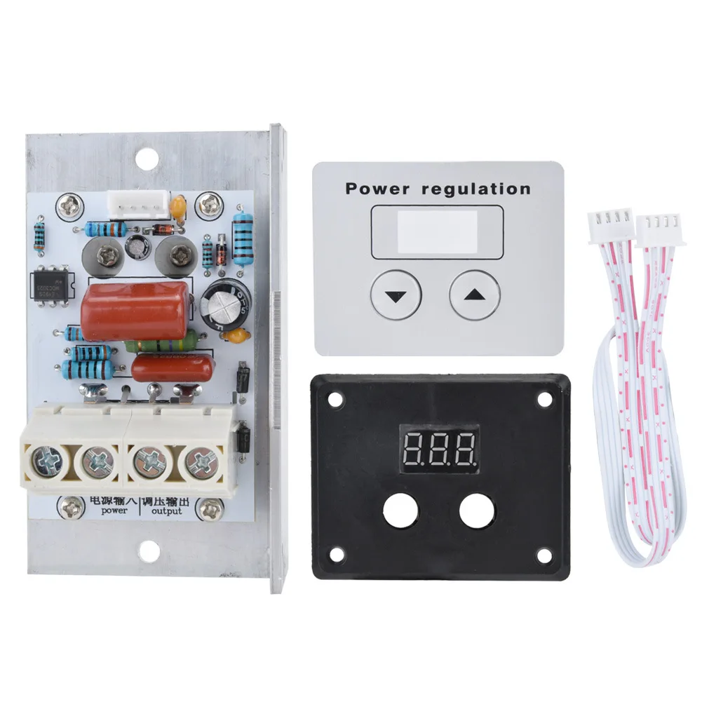 Regolatore di tensione regolatore di velocità Dimmer AC DC 220V 10000W SCR controllo digitale termostato elettronico misuratori digitali