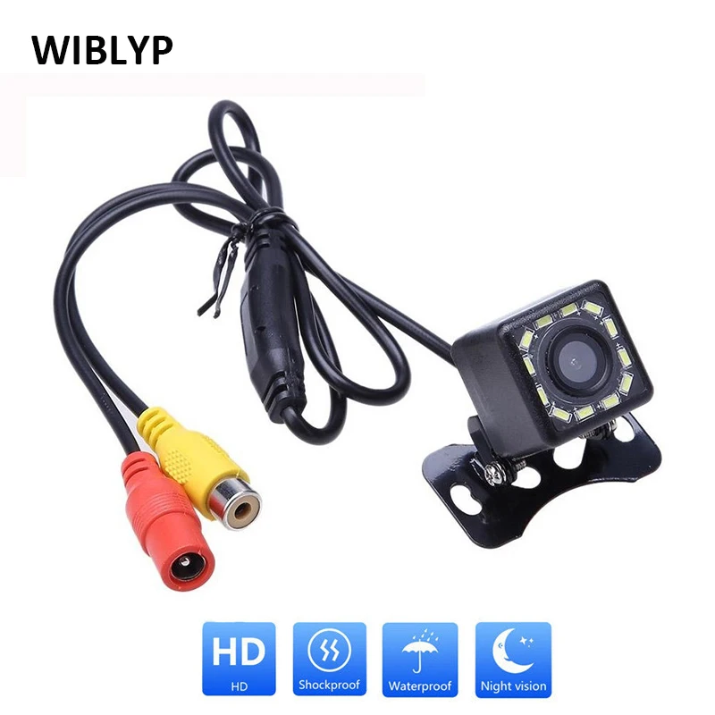 New Universal Car Rear View Camera 12 Lights Ultra High Definition Waterproof Night Vision Car Parking Backup Reverse Camera