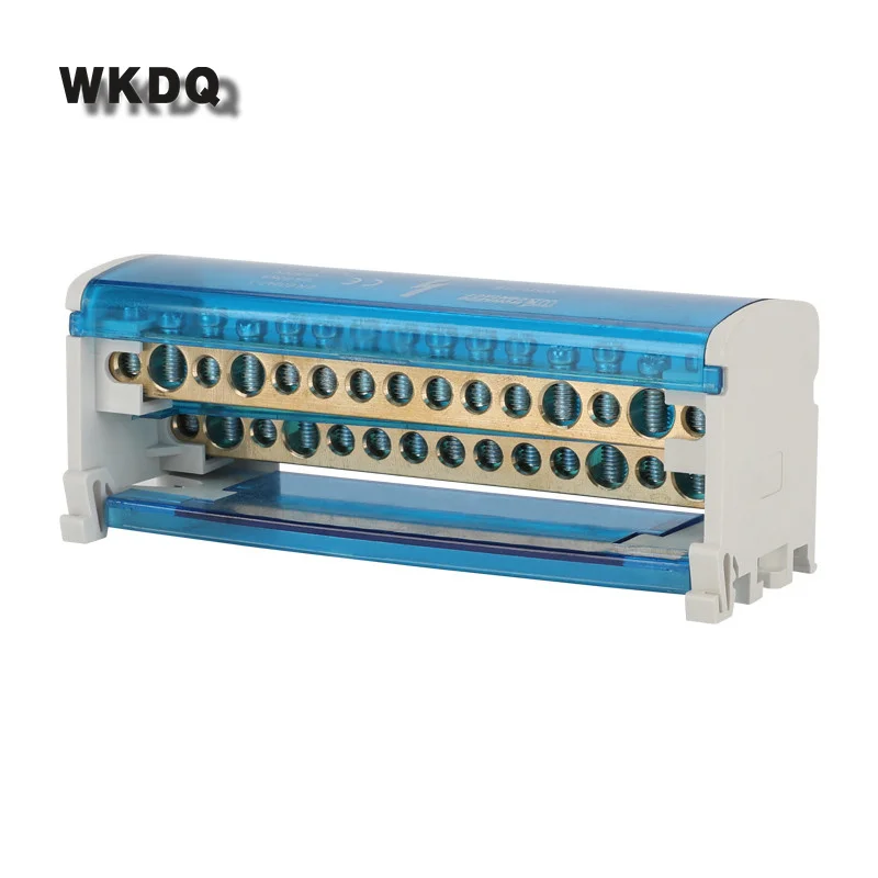 WKH215 Din Rail Terminal Blocks  Modular Screw Connection Power Distribution Block Box Universal Electric Wire Junction WKH-215