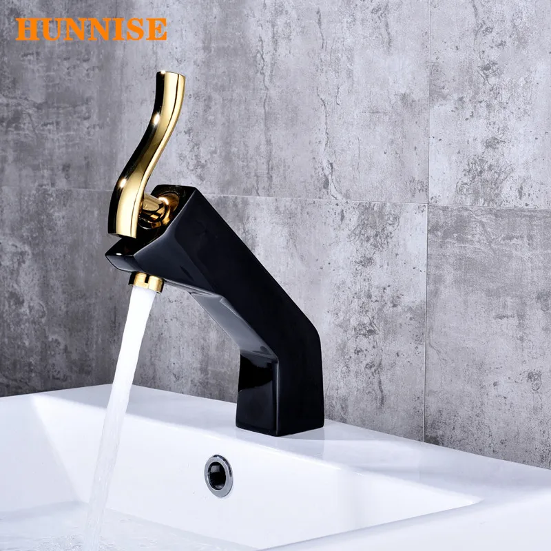 Black/Red/White/Chrome  Artistic Bathroom Basin Faucet Solid Brass Bath Sink Mixer Deck Mounted Basin Faucet Mixer