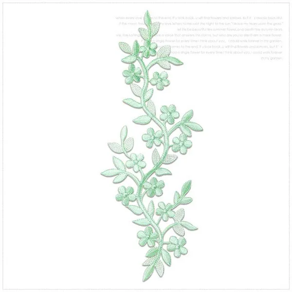 26cm Plum Blume Kostüm Patches Eisen Auf Applique für Kleidung Thermoadhesive Patches Aufkleber Auf Kleidung Gestickte Patches – Detail 3
