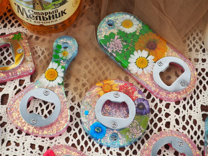 Moule en silicone en résine de cristal bricolage, déclencheur de bière, ouvre-bouteille, miroir exécutif