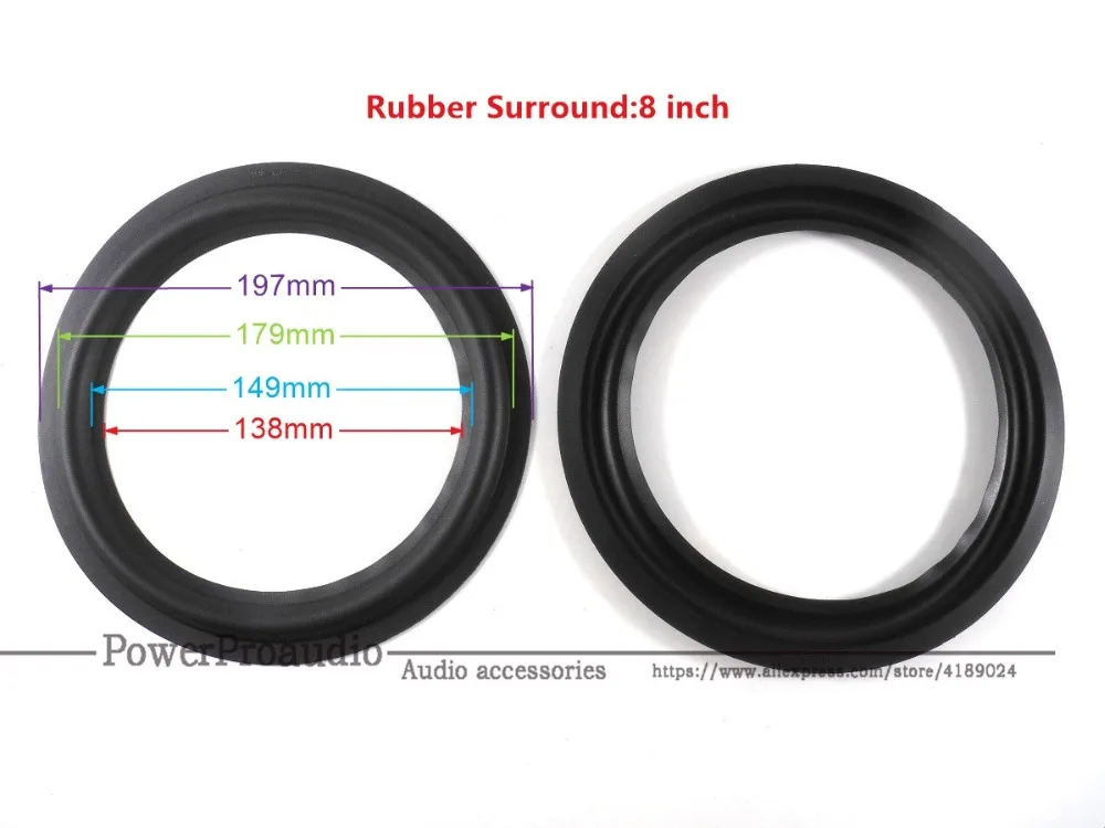 العلامة التجارية الجديدة زوج 2 قطعة/الوحدة 8 بوصة 8 ''إصلاح مكبر الصوت/باس المتكلم المطاط يحيط WL-178A حجم 138 149 179 197 مللي متر