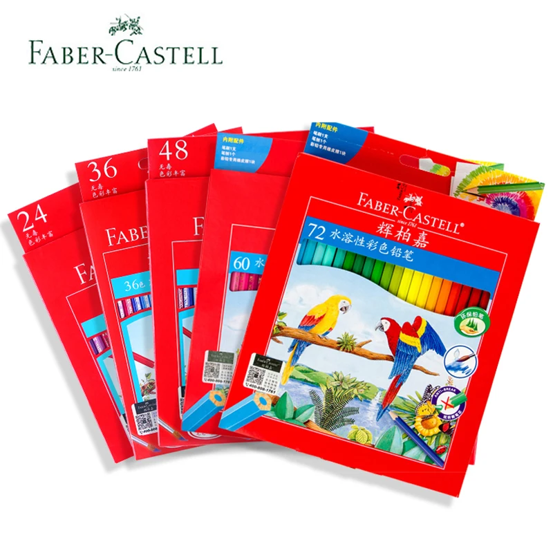 

Faber Castell 72/60/48/36/24/12 Color Set Water Soluble Color Pencil Art Painting Watercolor Professional Beginner