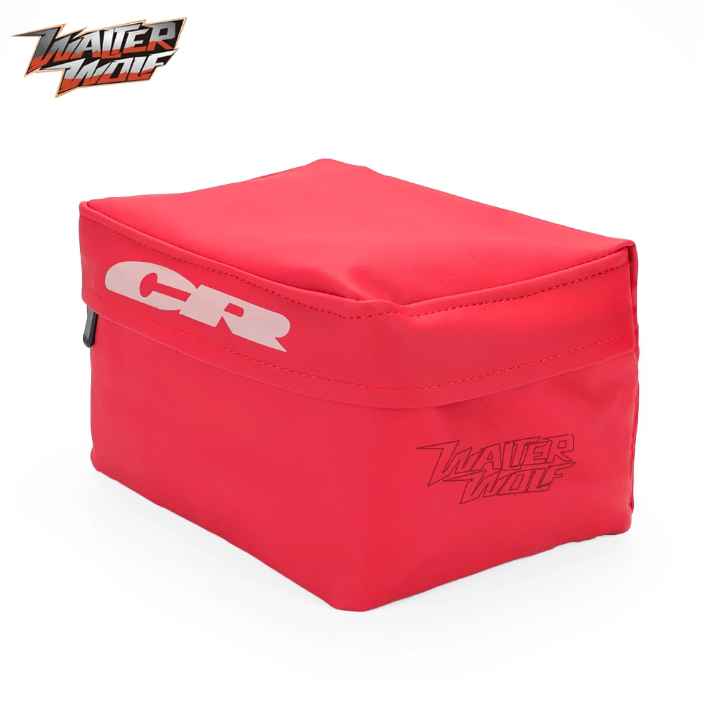 For HONDA CR Rear Seat Fender Pack Tool Bag Universal Motorcycle Off-Road Tools Packaging Storage CR80R 85R 125R 250R 500R LOGO