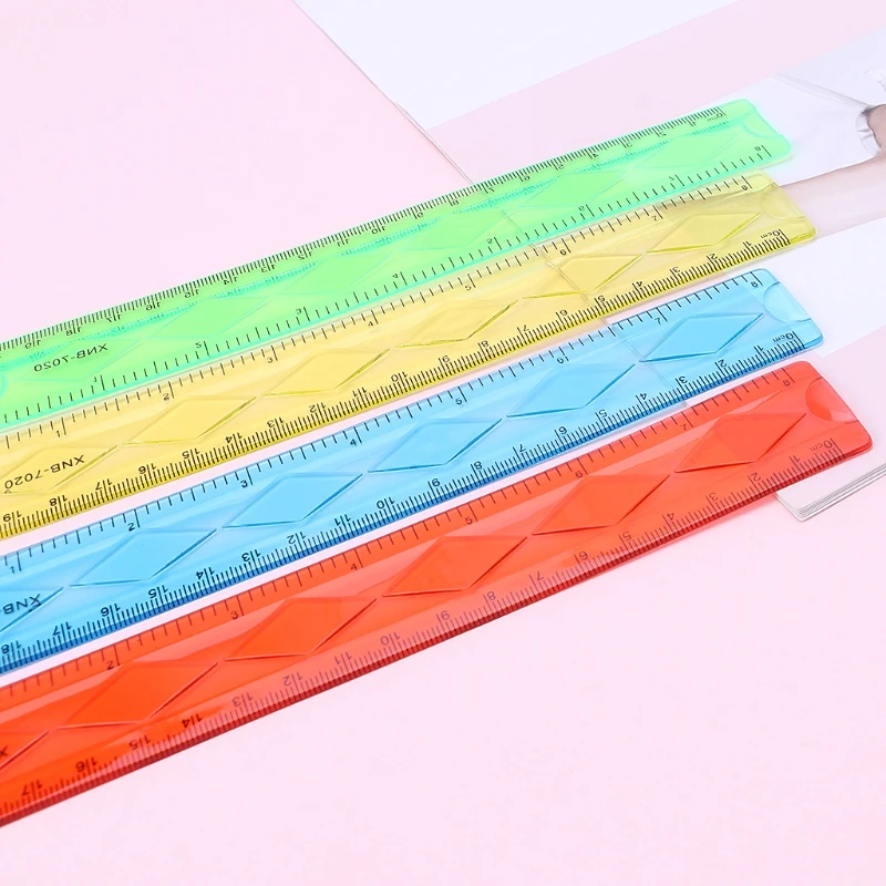 QX2B-다양한 색상의 유연한 크리에이티브 눈금자 1 개, 20cm, 문구류, 학교 용품
