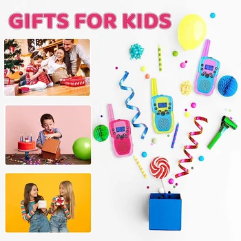 3pcs Walkie Talkies for Kids, 3KM Range Indoor Outdoor Activity Stem Toys, Birthday Gifts for Boys and Girls