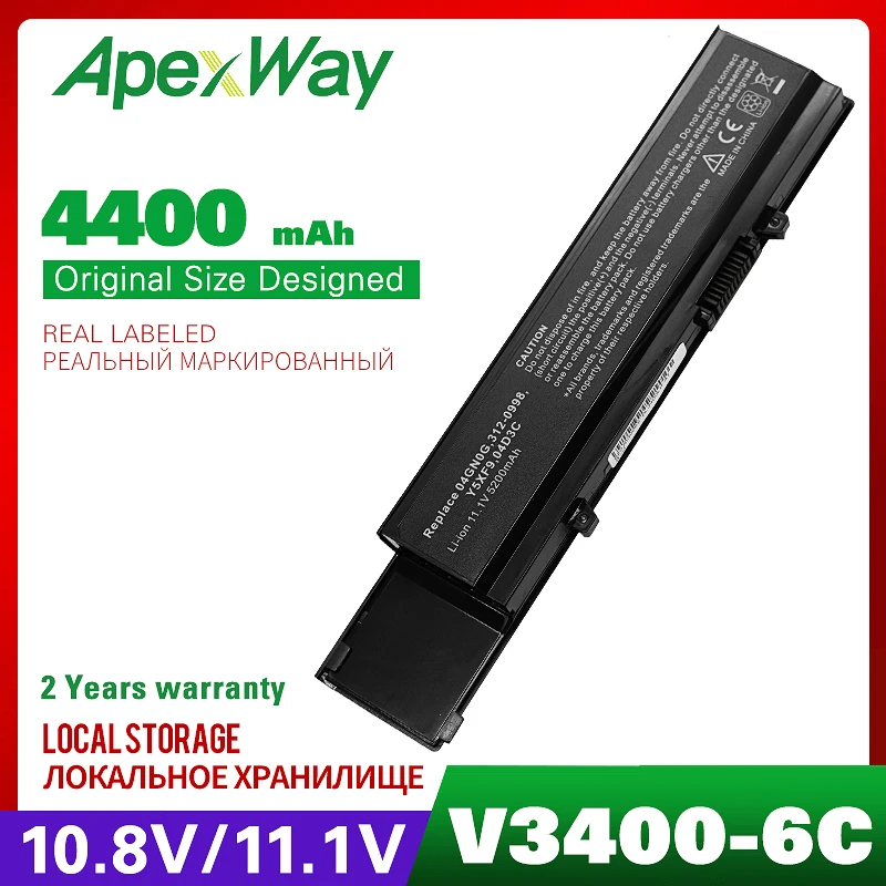 6 cells Battery For Dell Vostro 3400 3400n 3500 3500n 3700 3700n P06E P09F P09S P10G P10G001 TXWRR TY3P4 Y5XF9 7FJ92 CWX2D