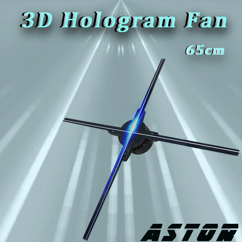 

65cm 3D hologram fan wifi app control led hologram support multiple connect holographic display 3D led fan advertising light