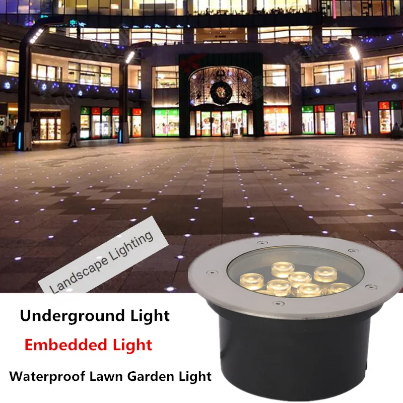 Ip68 Wasserdicht Rasen Garten Licht Unterirdischen Licht Landschaft Beleuchtung Niederspannung Landschaft Beleuchtung DC24V 1W 3W 5W 6W 7W Lampe