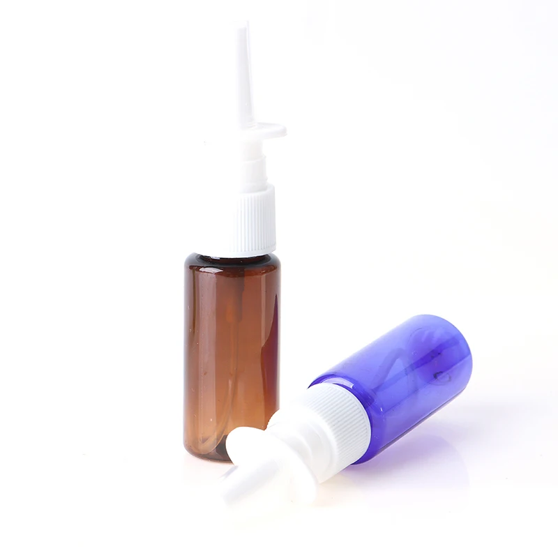 20ml Empty Plastic Nasal Pump Spray Bottles Sprayer Mist Nose Refillable Bottle